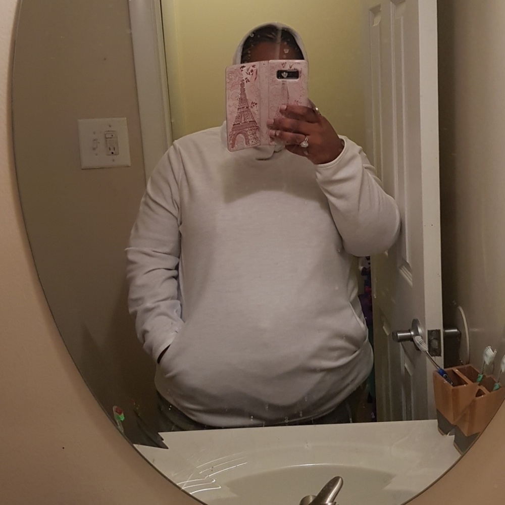 White Fleece Hoodie Size 3X
